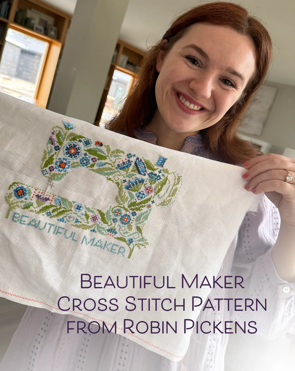 Beautiful Maker Floral Sewing Machine, digital PDF pattern - Image 3