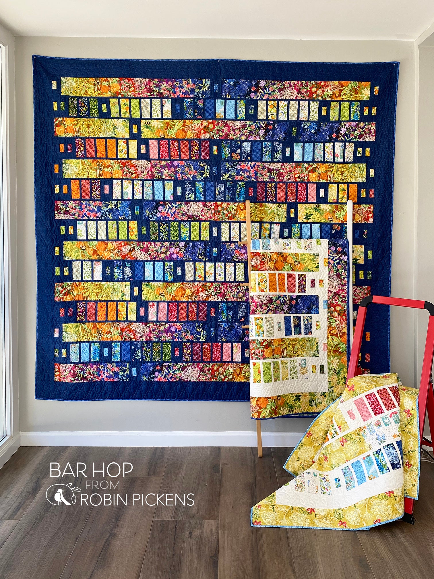 BAR HOP Quilt Pattern (printed booklet) by Robin Pickens in Lap, Queen sizes - Image 5