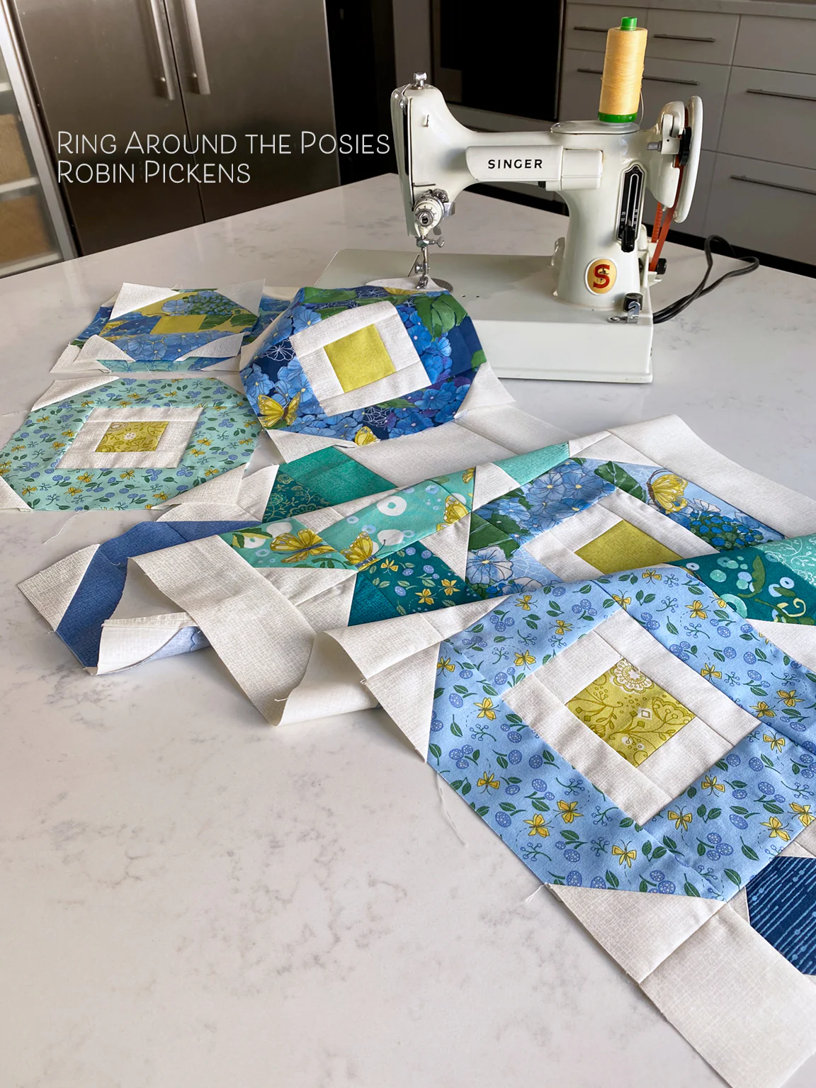 RING AROUND THE POSIES Quilt Pattern, digital download for 64 1/2 x 64 1/2" quilt - Image 7