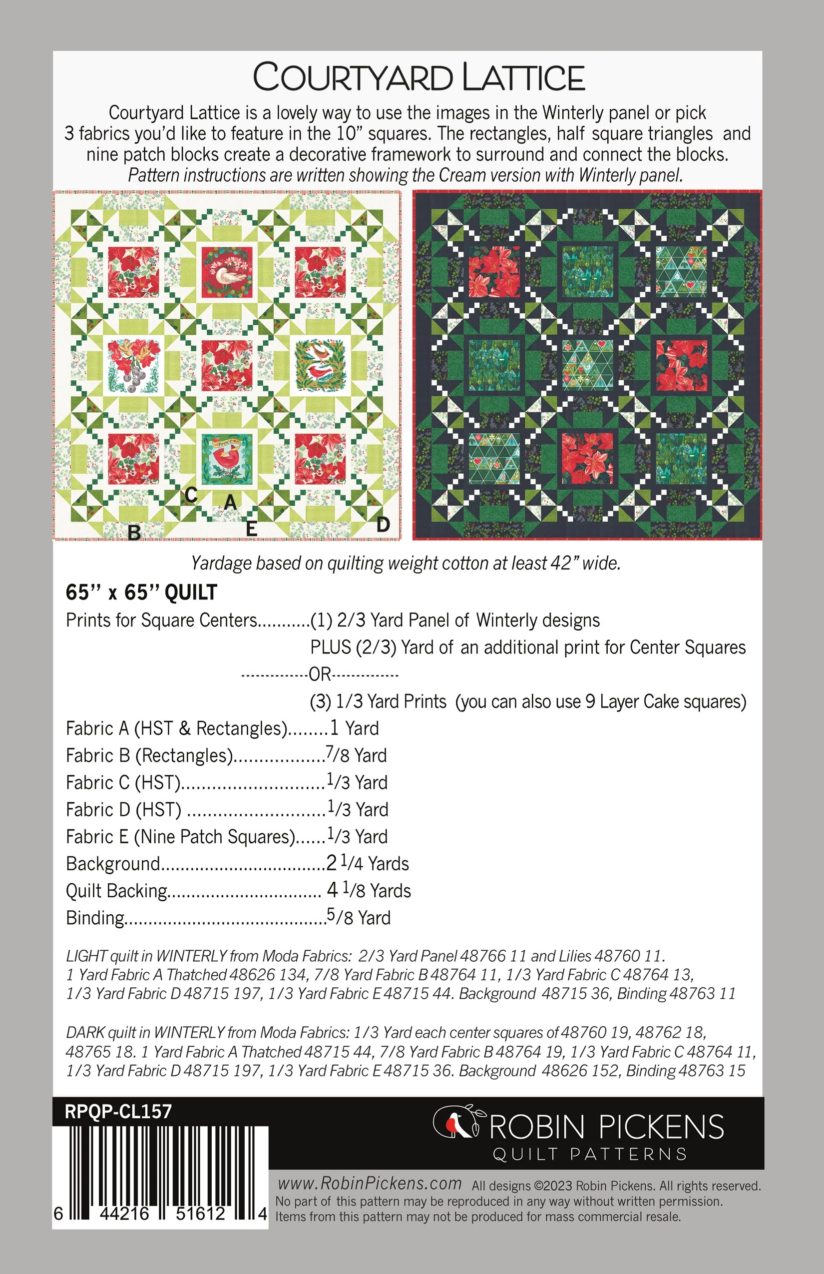 Courtyard Lattice Quilt Pattern, digital pdf - Image 2