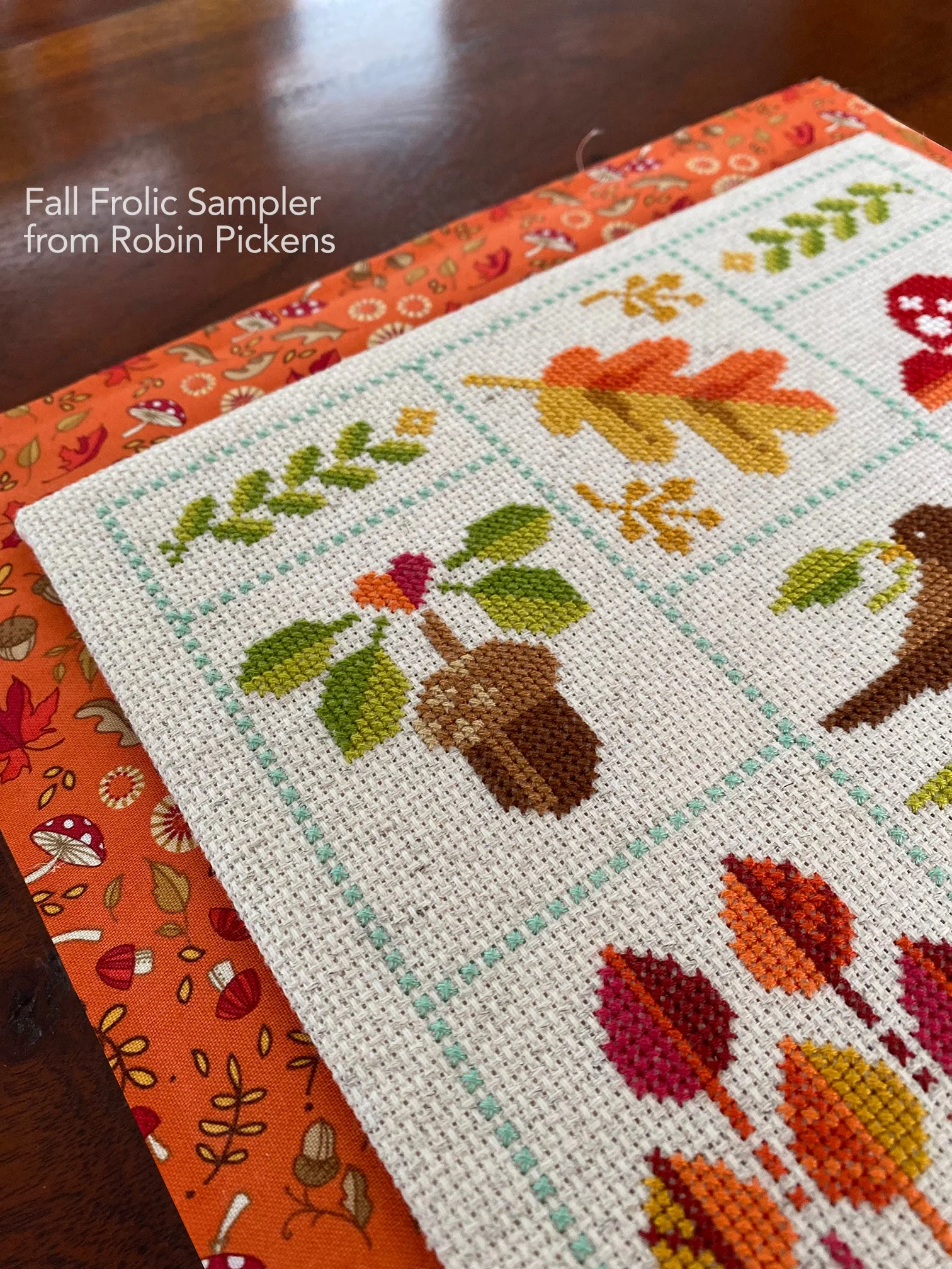 FALL FROLIC SAMPLER Cross Stitch Printed Pattern Booklet - Image 4
