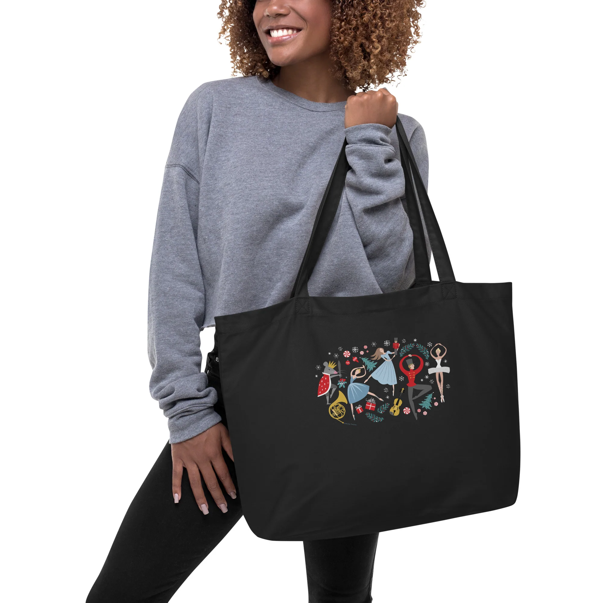 Clara's Nutcracker Ballet Large organic tote bag