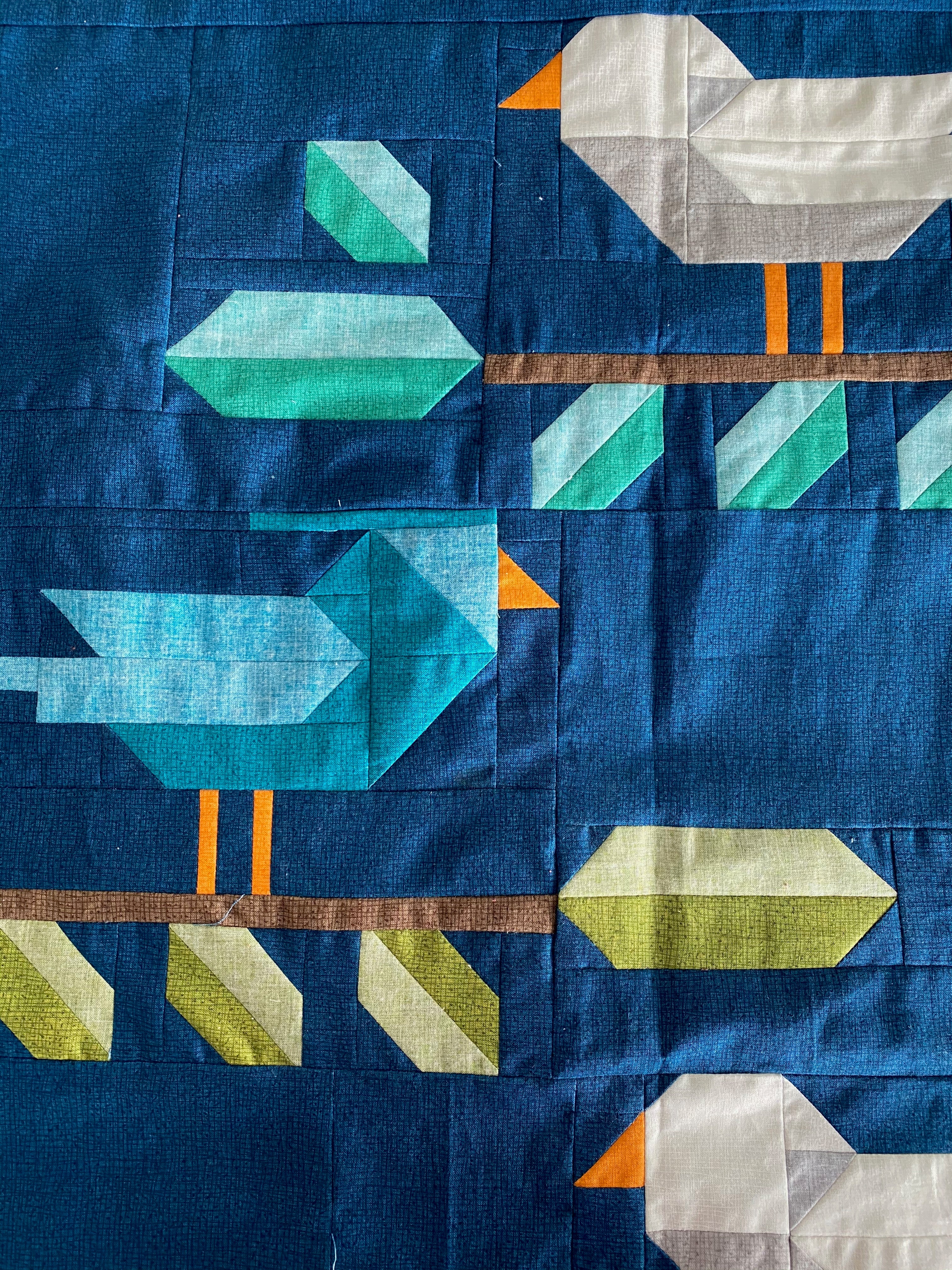 LITTLE BIRD SONG Small Wall Quilt  Digital PDF by Robin Pickens 34" x 43" - Image 5
