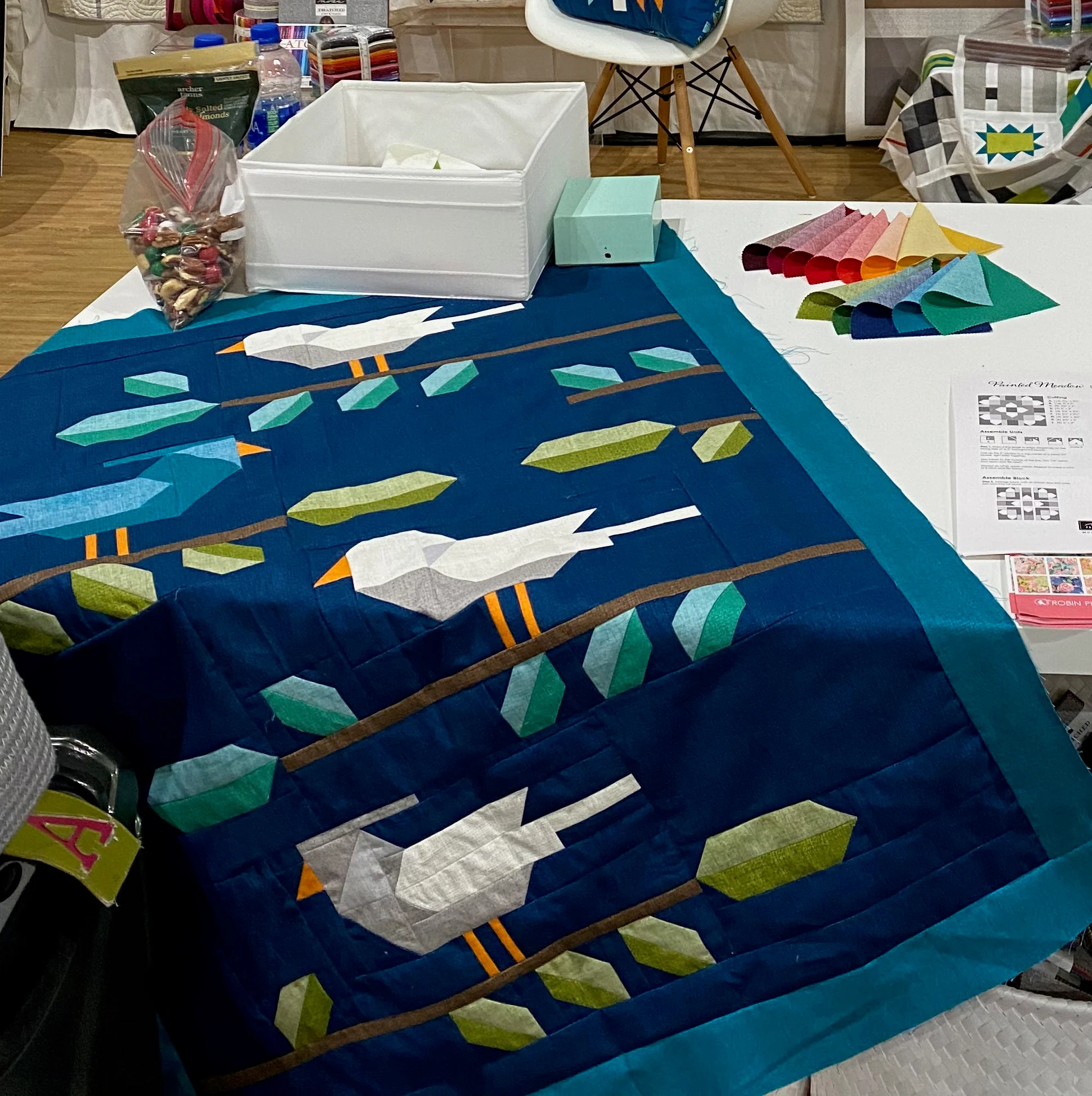LITTLE BIRD SONG Small Wall Quilt  Digital PDF by Robin Pickens 34" x 43" - Image 6