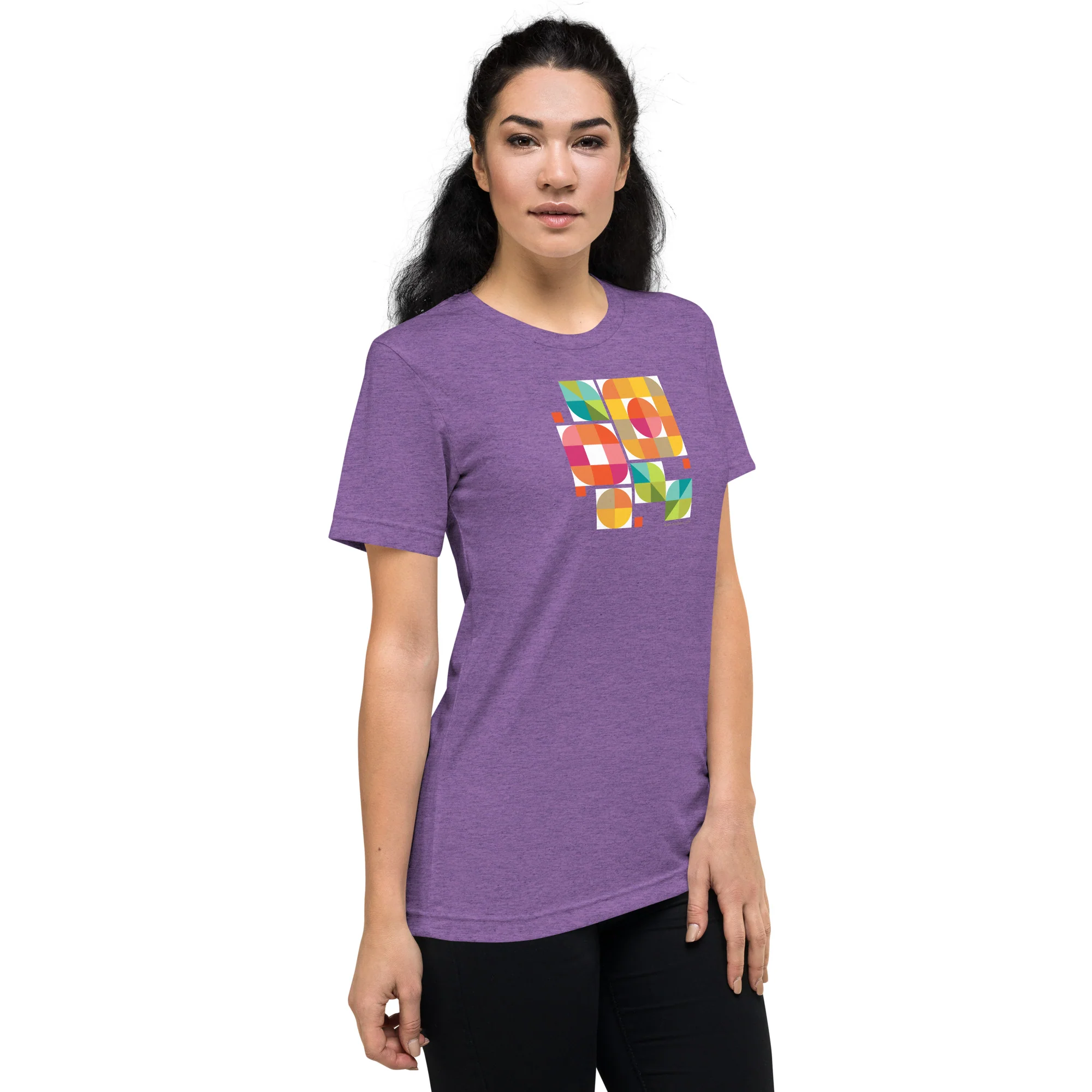 Mod Flower Box California Sunshine palette Bella Tri-Blend t-shirt - Image 10