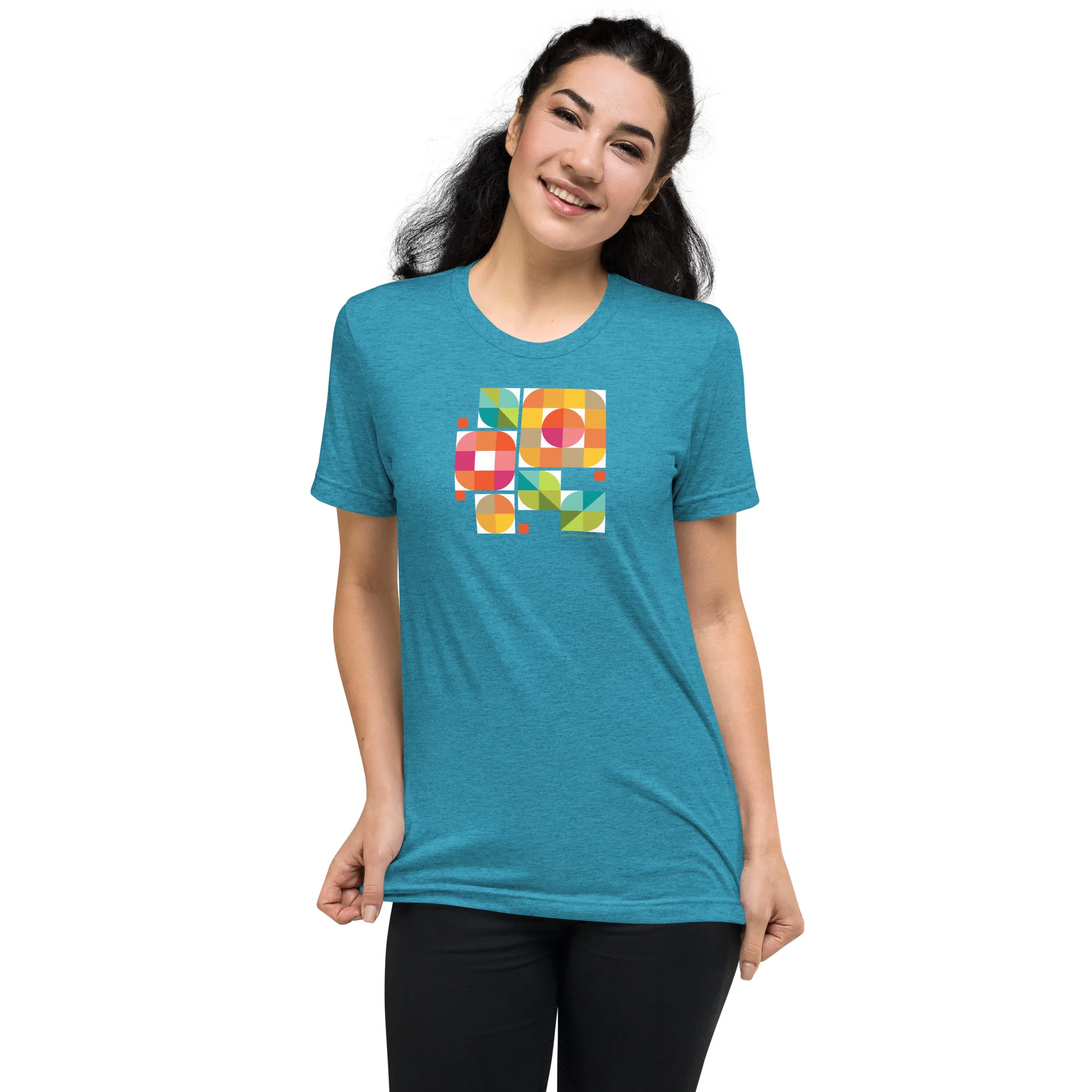 Mod Flower Box California Sunshine palette Bella Tri-Blend t-shirt - Image 16