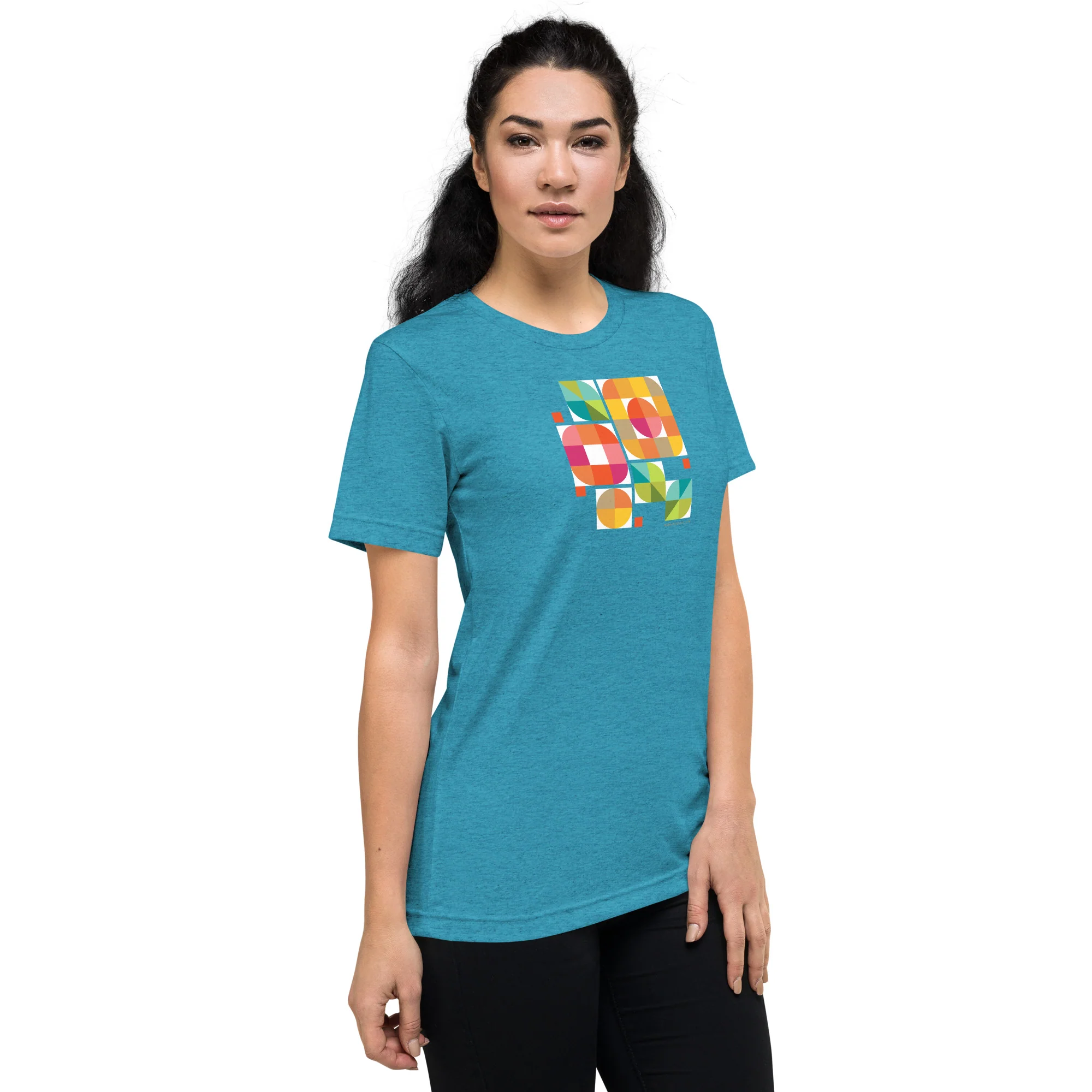 Mod Flower Box California Sunshine palette Bella Tri-Blend t-shirt - Image 18