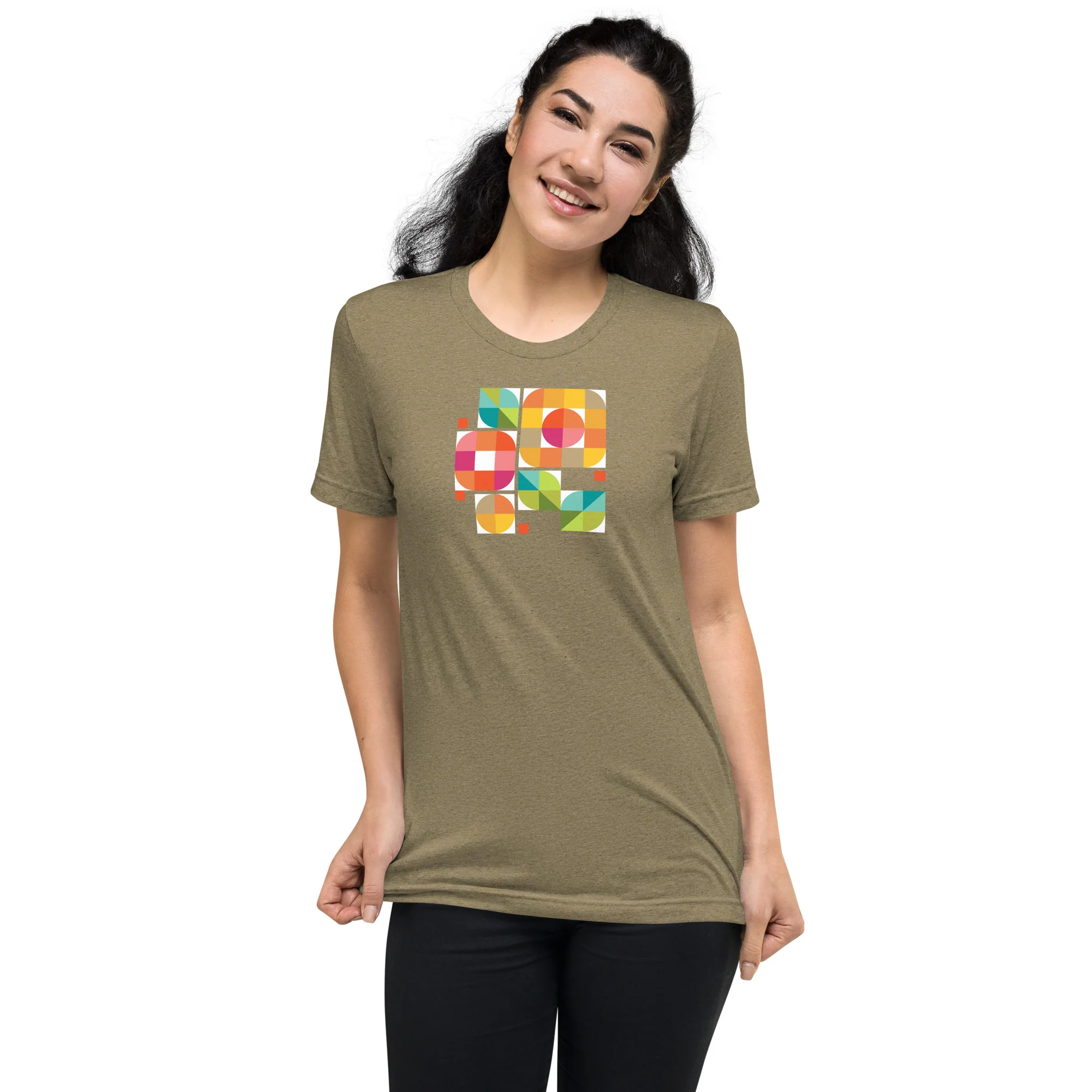 Mod Flower Box California Sunshine palette Bella Tri-Blend t-shirt - Image 19