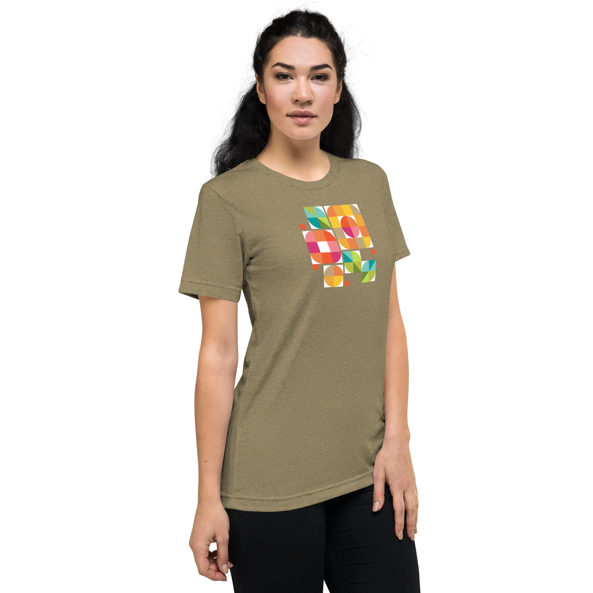 Mod Flower Box California Sunshine palette Bella Tri-Blend t-shirt - Image 21