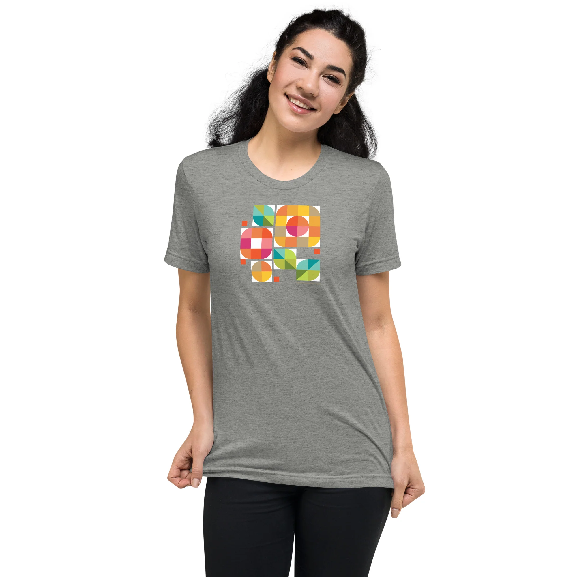 Mod Flower Box California Sunshine palette Bella Tri-Blend t-shirt - Image 22