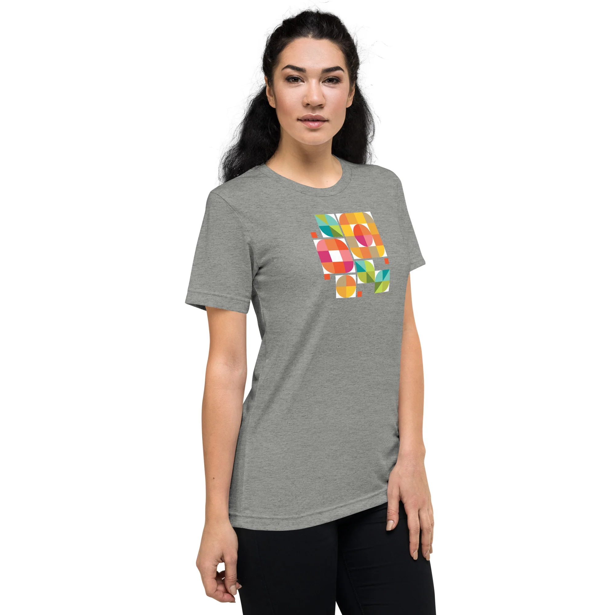 Mod Flower Box California Sunshine palette Bella Tri-Blend t-shirt - Image 24