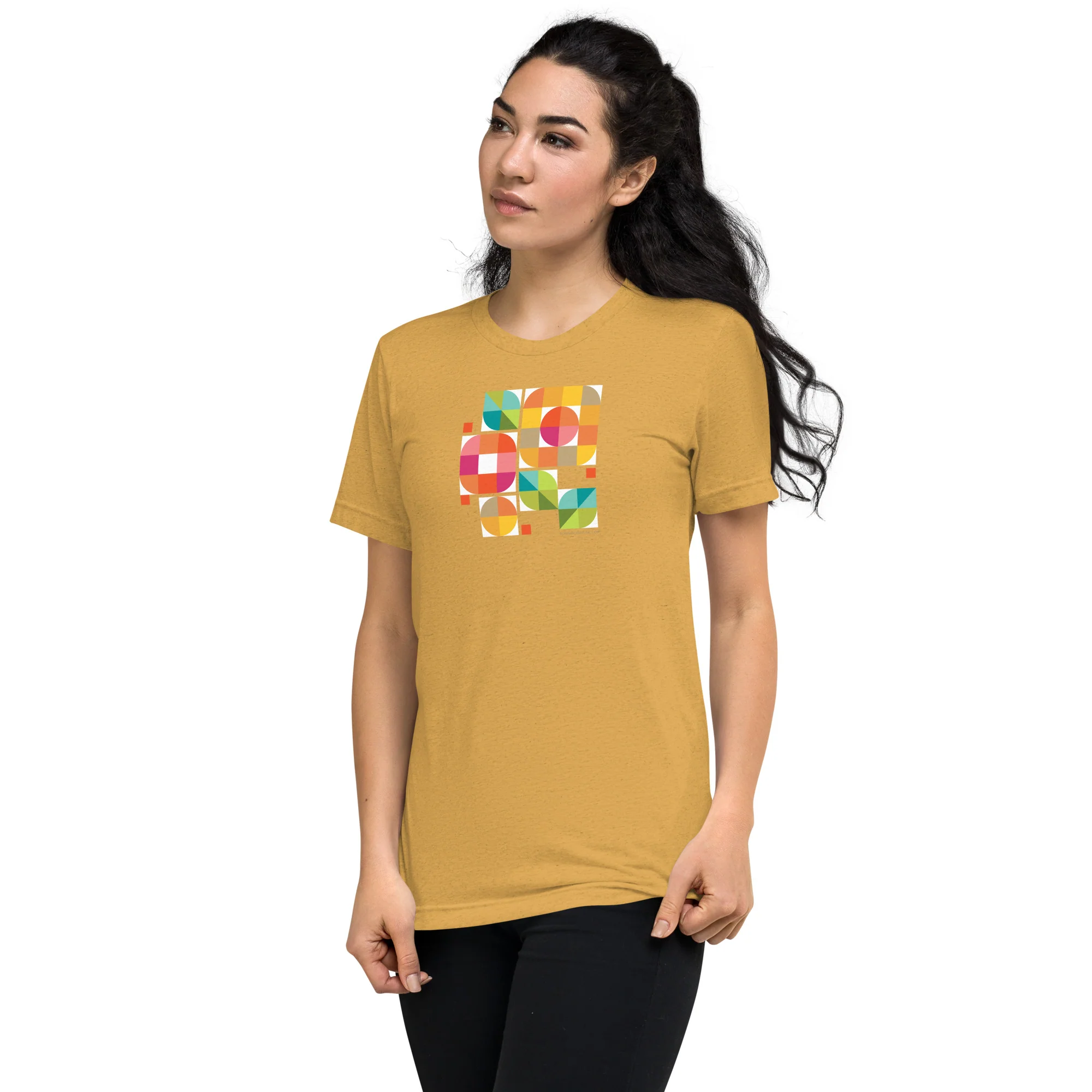 Mod Flower Box California Sunshine palette Bella Tri-Blend t-shirt - Image 26