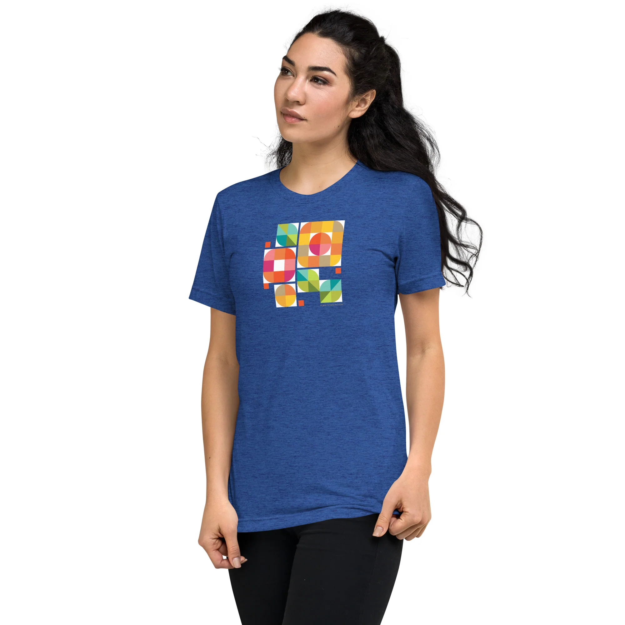 Mod Flower Box California Sunshine palette Bella Tri-Blend t-shirt - Image 3