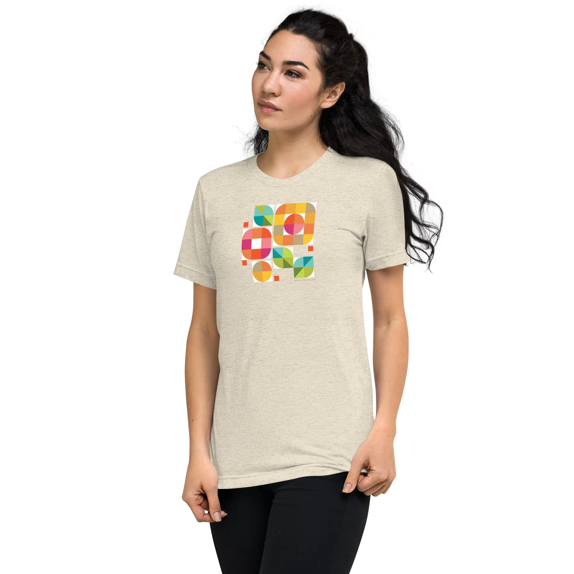 Mod Flower Box California Sunshine palette Bella Tri-Blend t-shirt - Image 32
