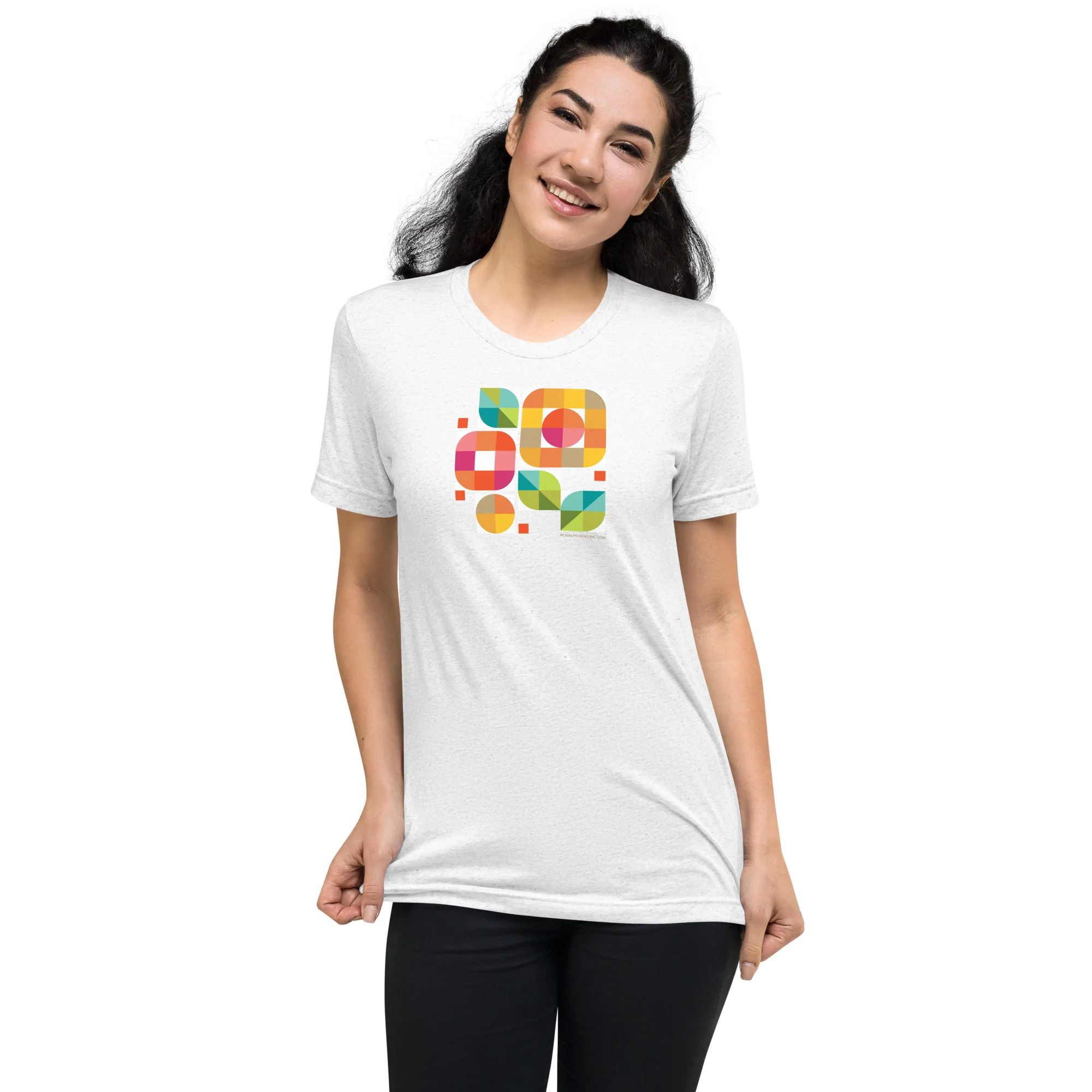 Mod Flower Box California Sunshine palette Bella Tri-Blend t-shirt - Image 34