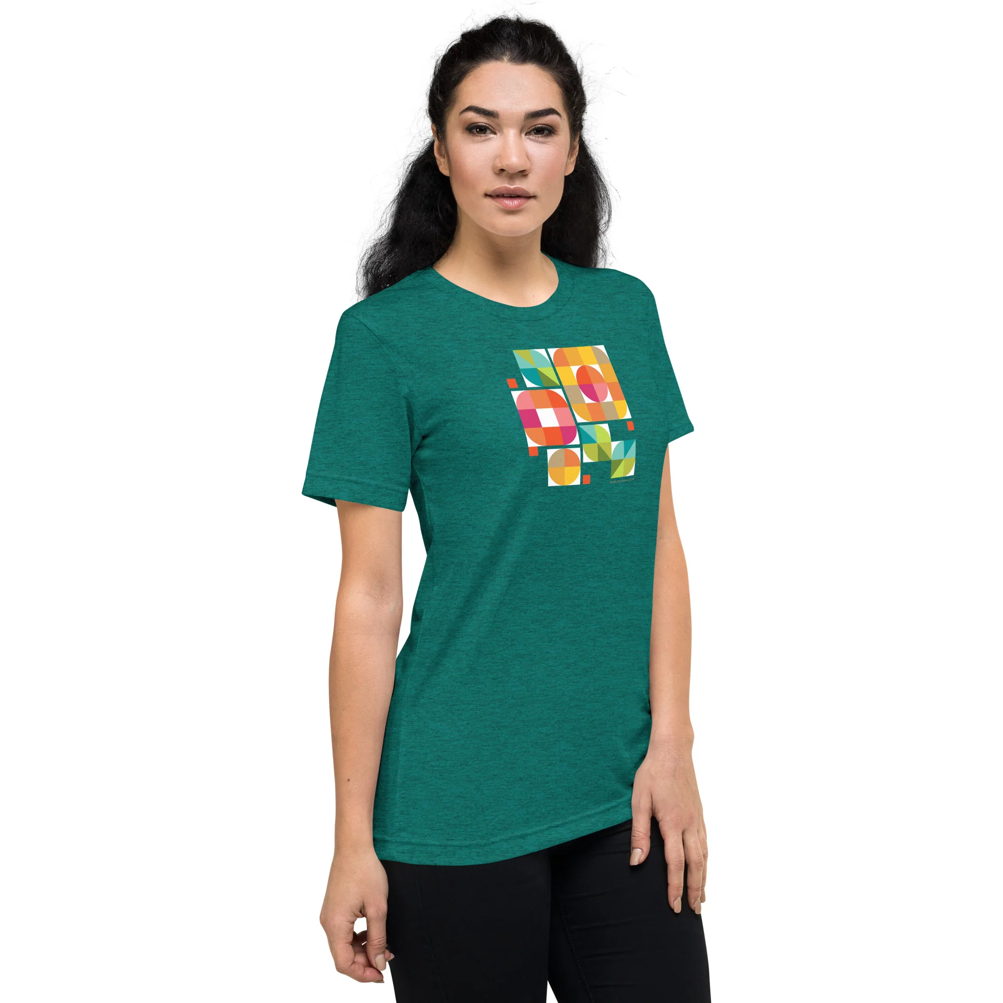 Mod Flower Box California Sunshine palette Bella Tri-Blend t-shirt - Image 7