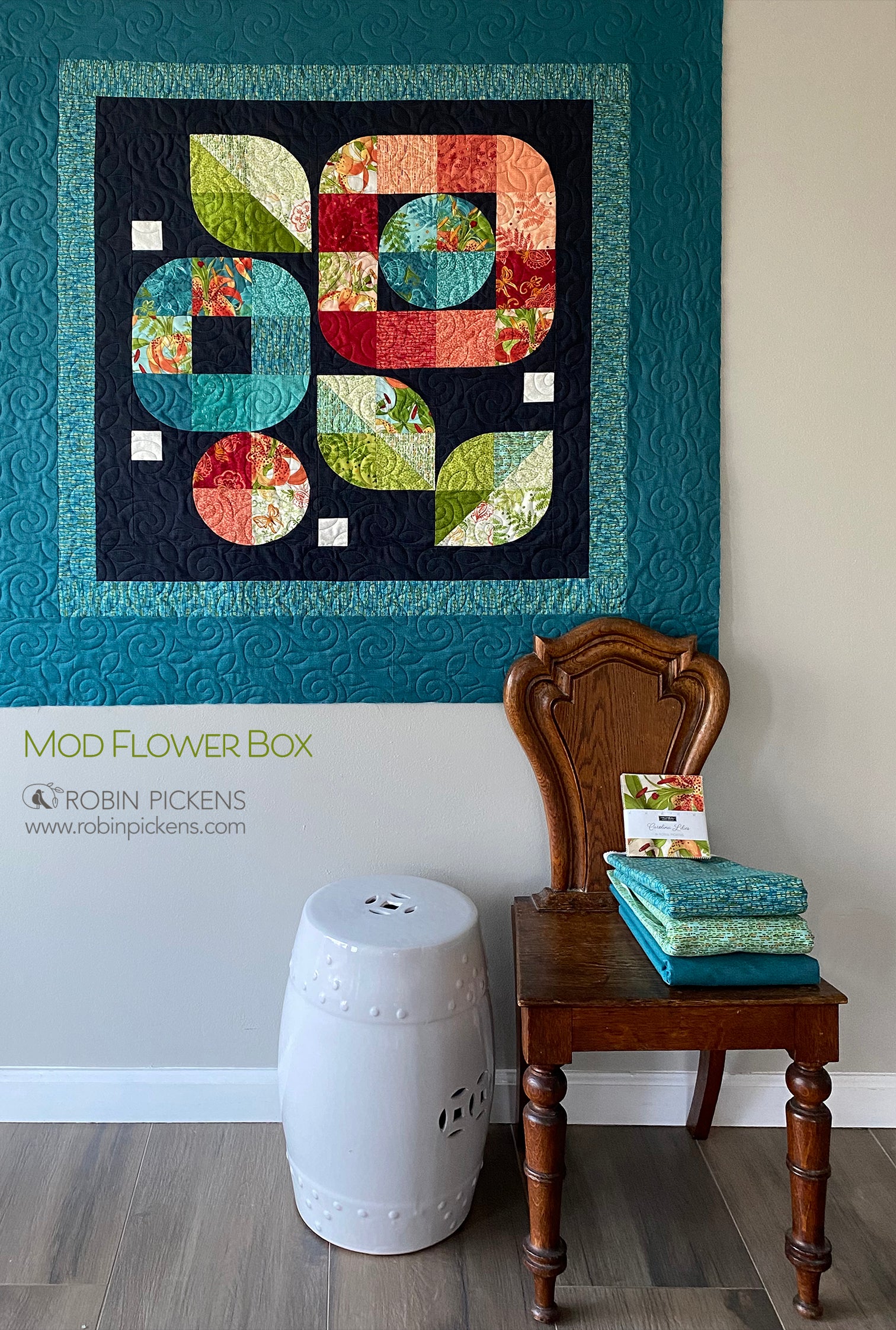 Mod Flower Box quilt pattern digital PDF - Image 4