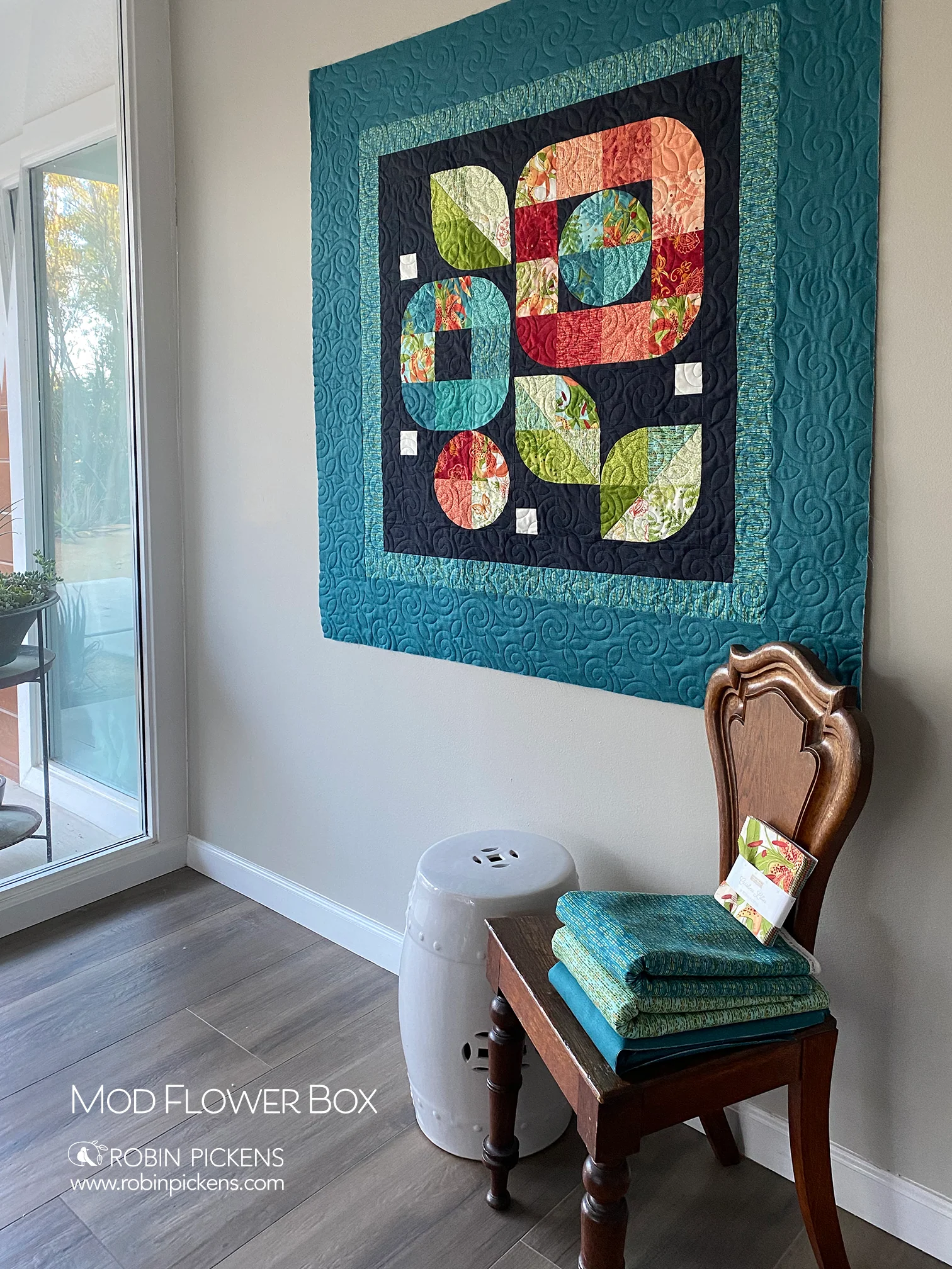 Mod Flower Box quilt pattern printed booklet - Image 8