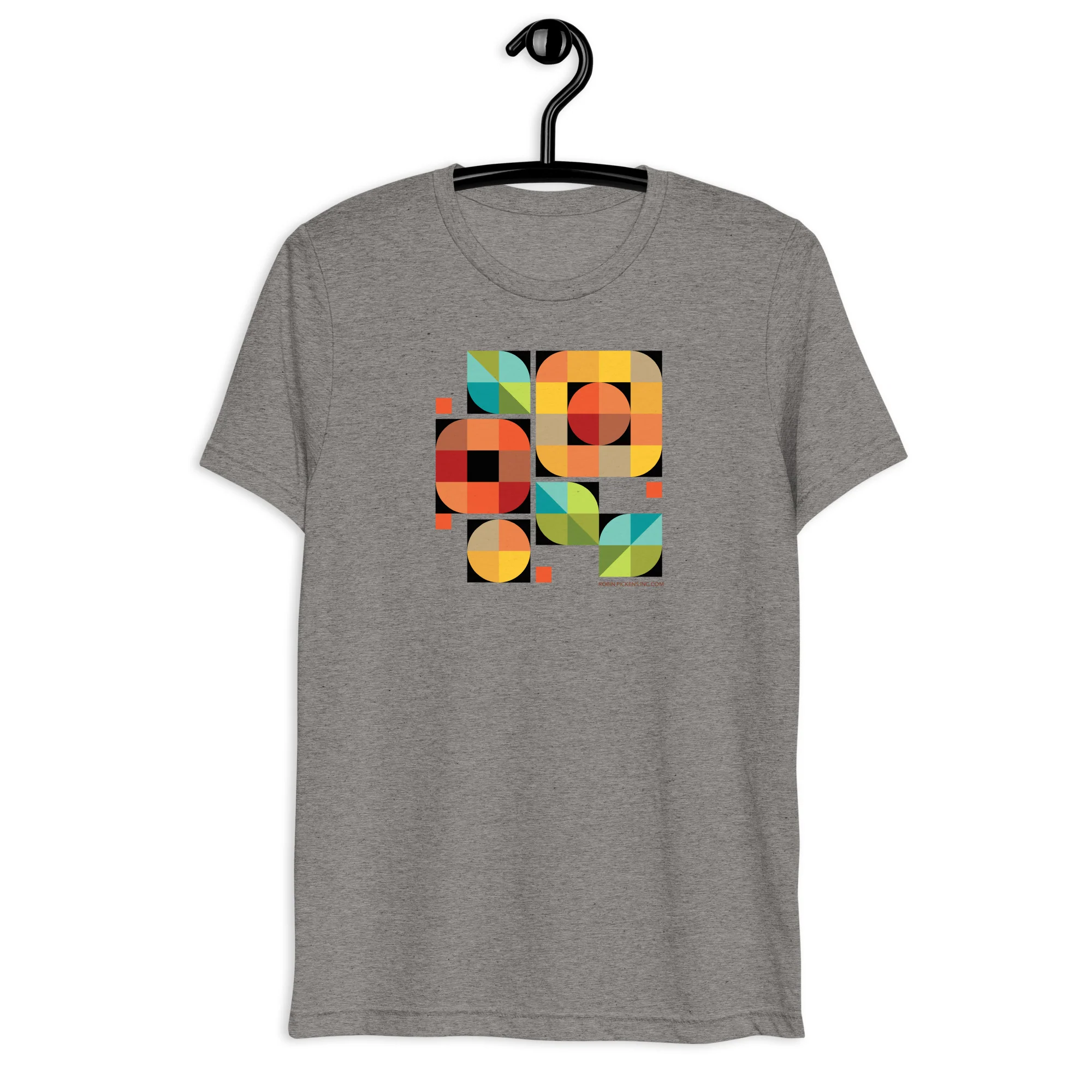 Mod Flower Box warm and earthy palette Short sleeve t-shirt - Image 9