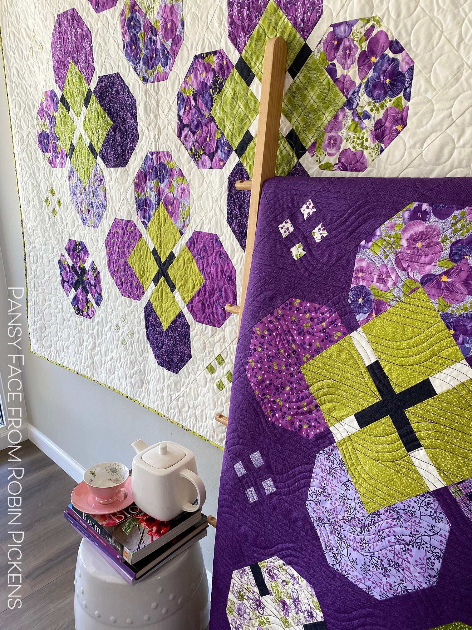 PANSY FACE digital PDF quilt pattern by Robin Pickens - Image 2