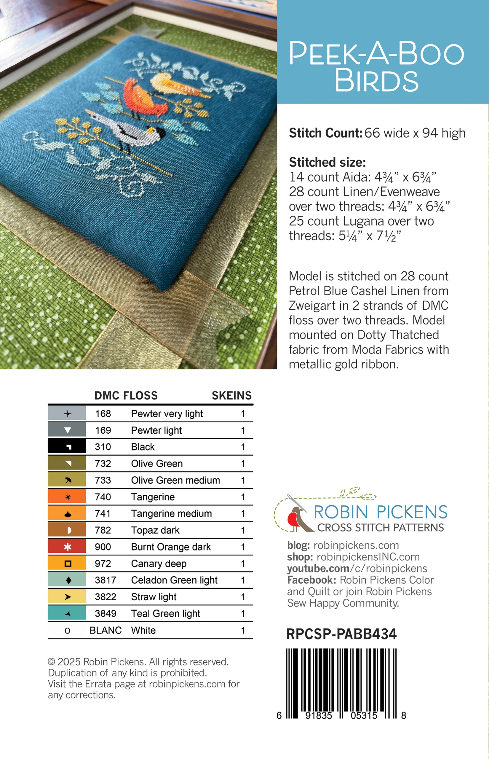 Peek-A-Boo Birds printed pattern - Image 2