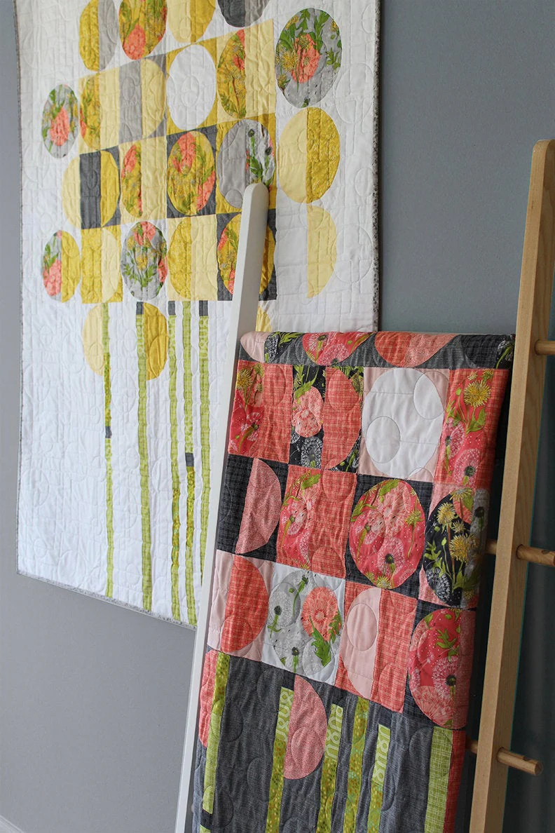 TOWARDS THE SUN Digital PDF Quilt Pattern by Robin Pickens/ wall quilt/ modern circles quilt /pieced or applique - Image 5