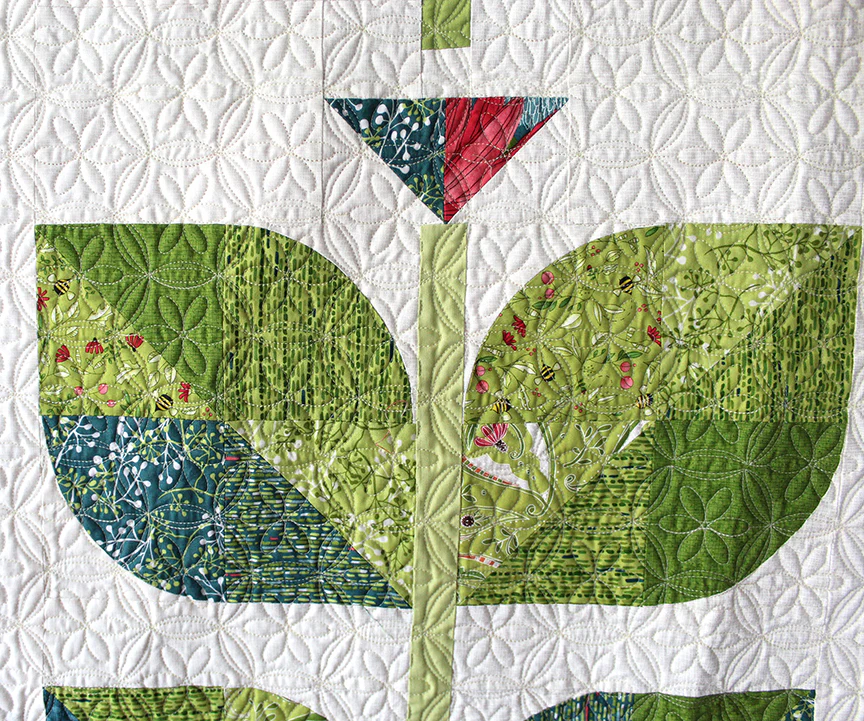 BEANSTALK Digital PDF Quilt Pattern by Robin Pickens/ lap, large square, twin, queen quilt/curved piecing with paper template - Image 6