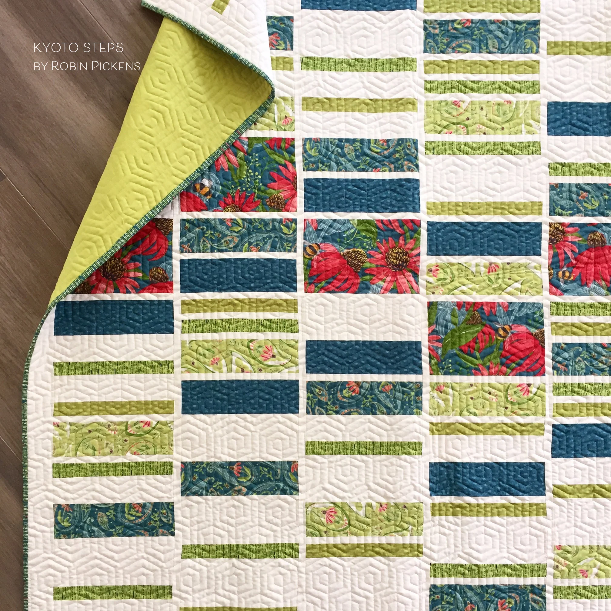 KYOTO STEPS Digital PDF Quilt Pattern by Robin Pickens/ lap, twin, queen quilt easy quick quilt - Image 5