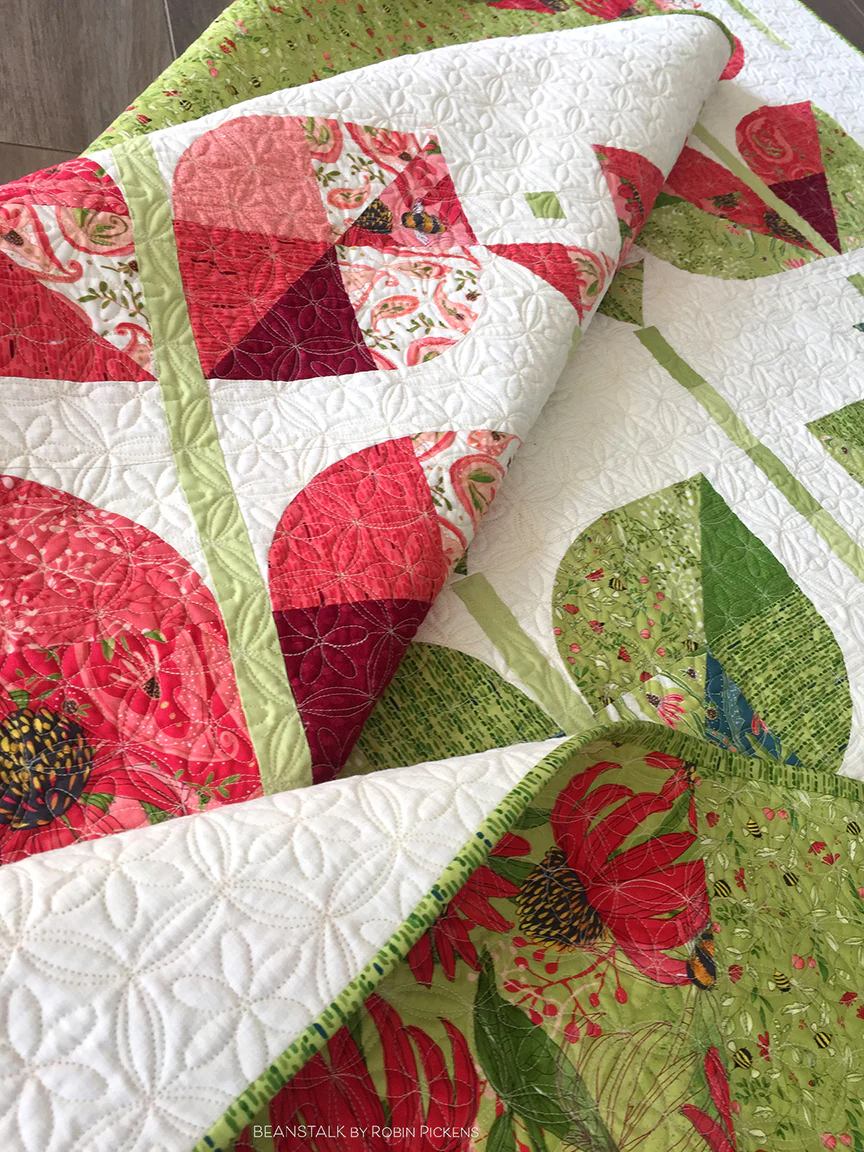 BEANSTALK (printed) Quilt Pattern by Robin Pickens/ lap, twin, queen quilt - Image 4