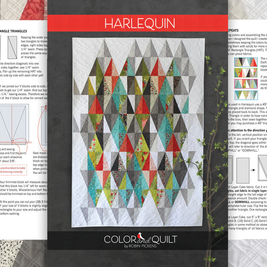 Harlequin Quilt Pattern (printed booklet) by Robin Pickens - Image 3