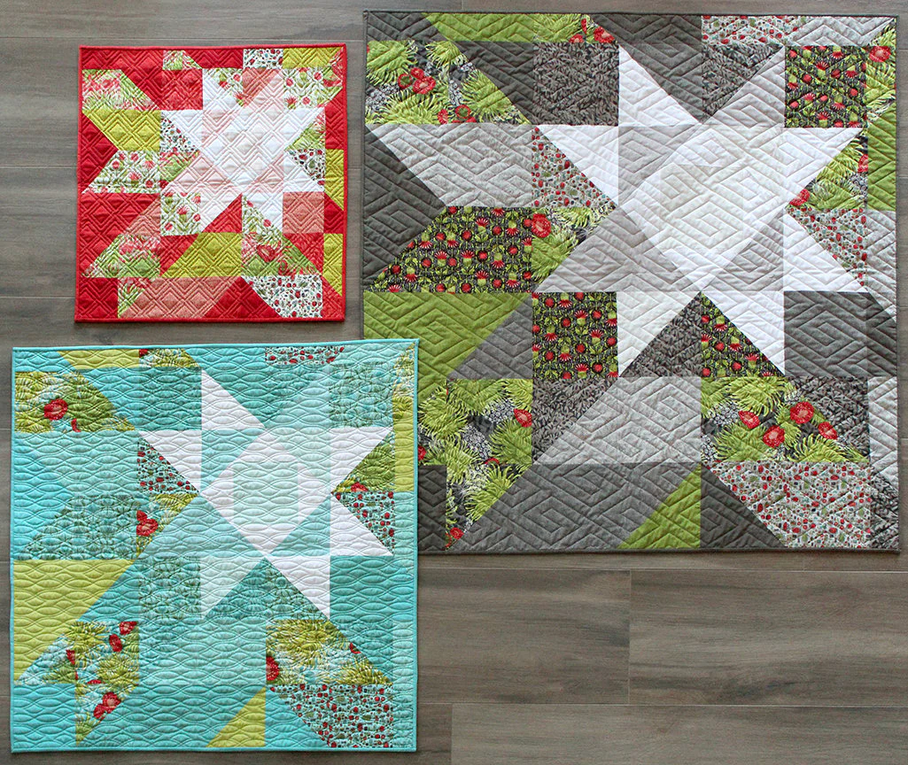 Starlet Digital PDF Quilt Pattern by Robin Pickens in 3 sizes for wall or lap quilts 51", 38" or 26" square" - Image 4
