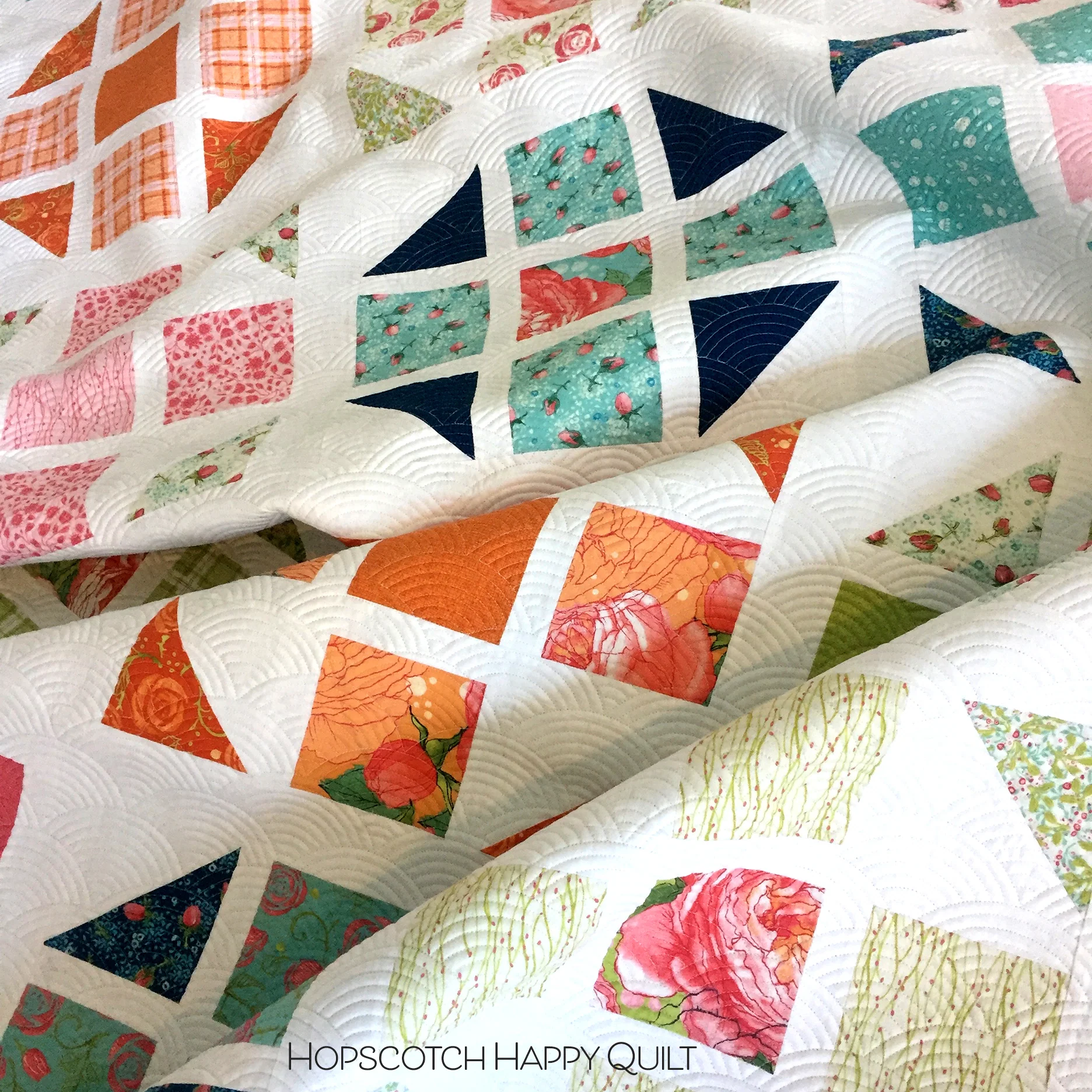 HOPSCOTCH HAPPY Digital PDF Quilt Pattern by Robin Pickens / Layer Cake friendly / King, Queen, Twin and Lap sizes - Image 3