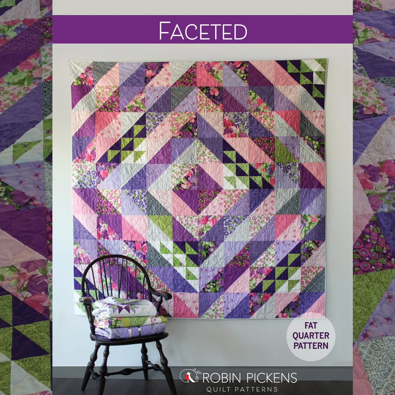 FACETED Quilt Pattern (printed booklet) by Robin Pickens / Fat Quarter Friendly - Image 6