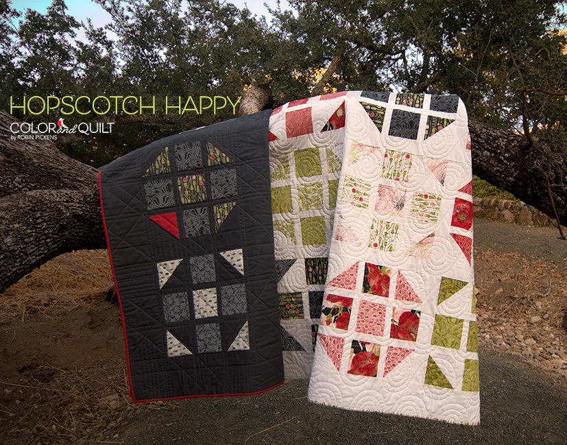HOPSCOTCH HAPPY Quilt Pattern (printed booklet) by Robin Pickens /King, Queen, Twin, Lap - Image 7