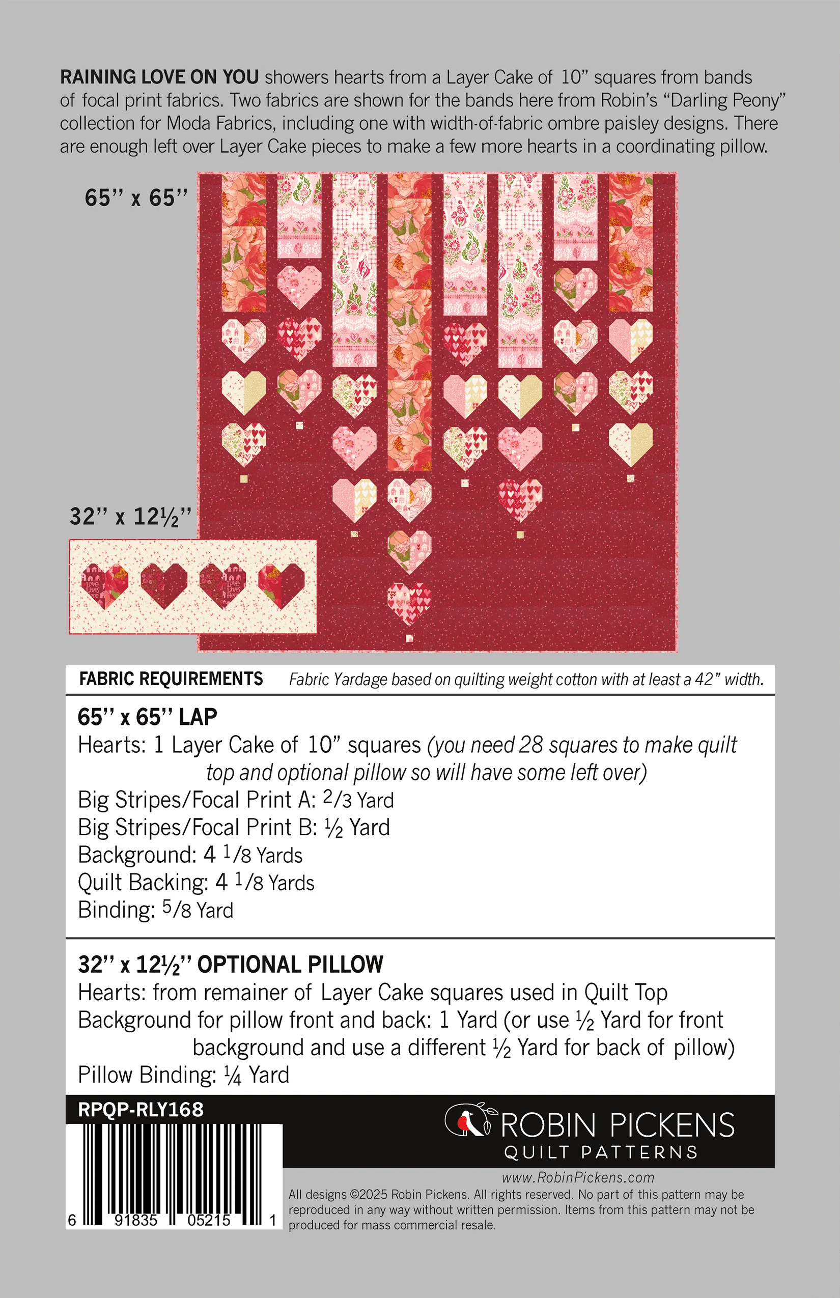 Raining Love On You Digital PDF Quilt Pattern - Image 2