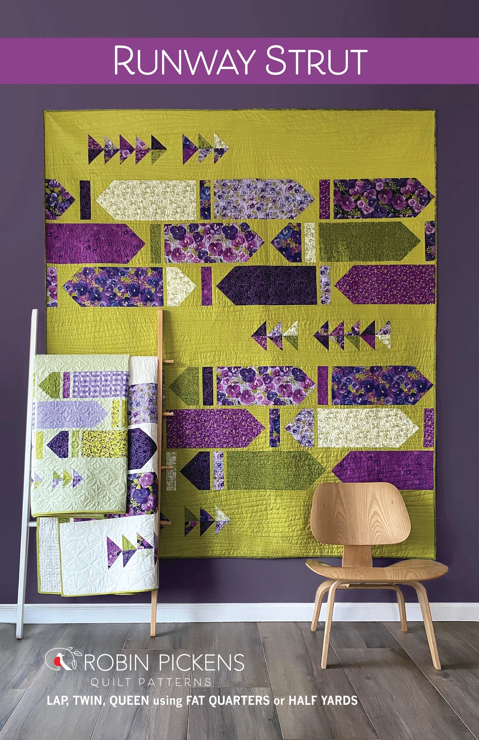 RUNWAY STRUT printed booklet quilt pattern by Robin Pickens