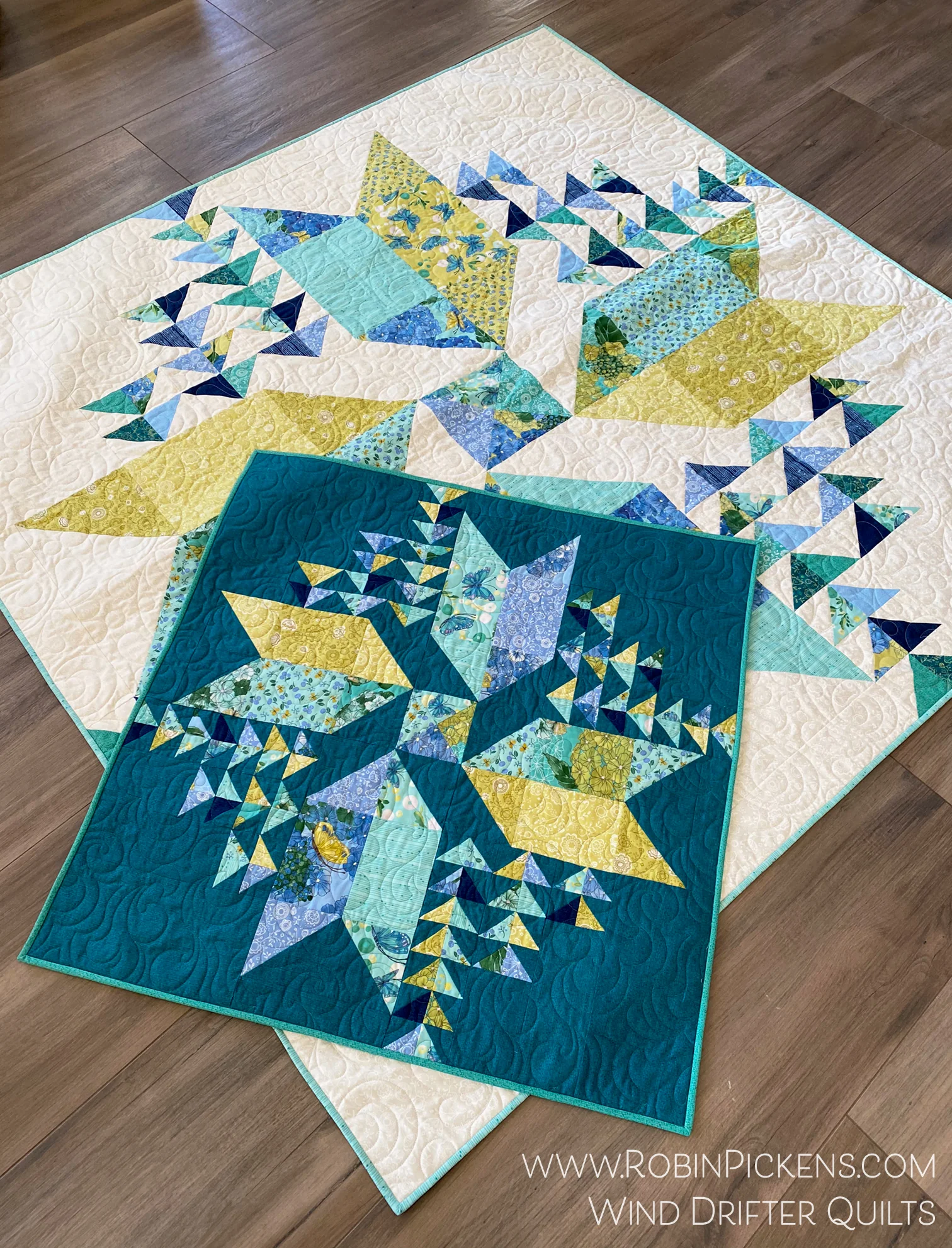 Wind Drifter Quilt Pattern- 2 sizes, Printed Booklet - Image 4