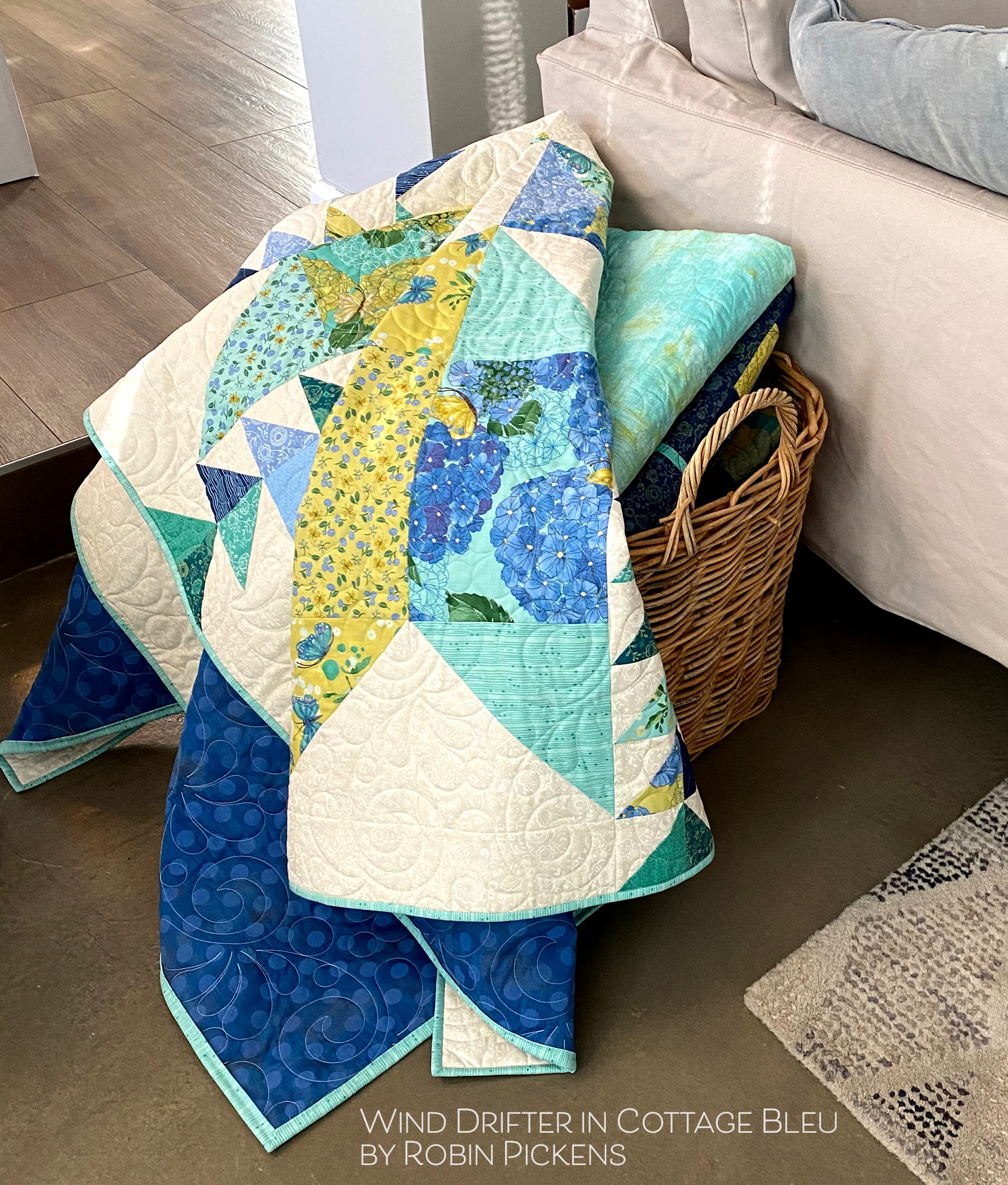 Wind Drifter Quilt Pattern- 2 sizes, Printed Booklet - Image 6