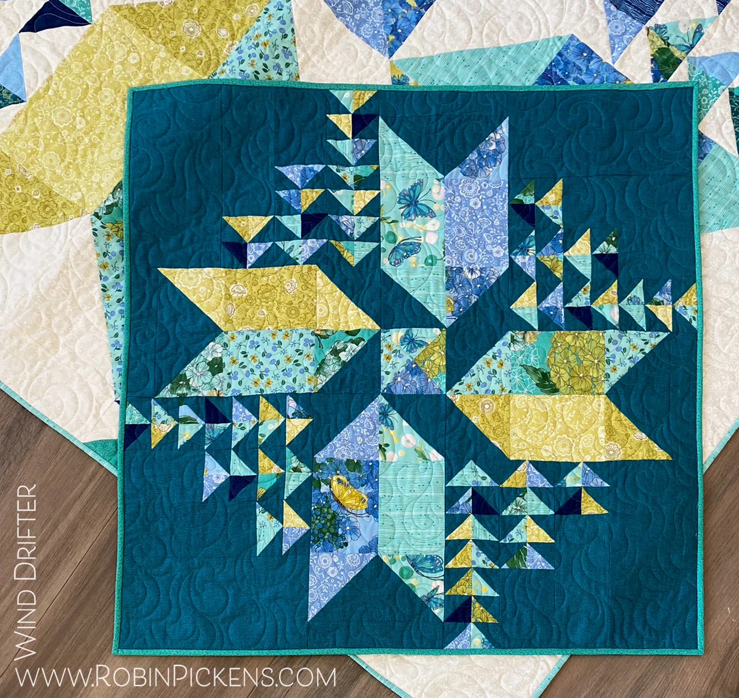 Wind Drifter Quilt Pattern- 2 sizes, Printed Booklet - Image 7
