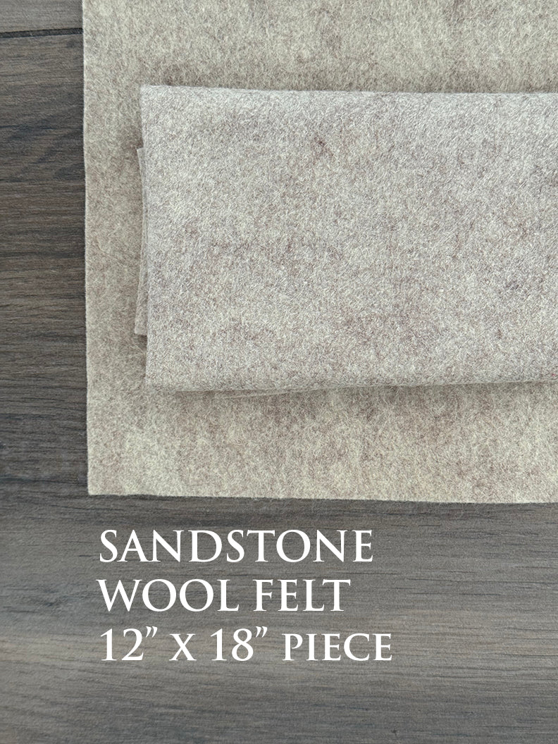 Wool Felt in Sandstone color - Image 2